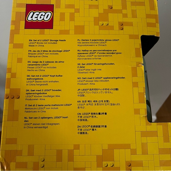 Lego Halloween Limited Edition Storage Heads 2 Piece Set Zombie & Skeleton Large - Picture 8 of 9